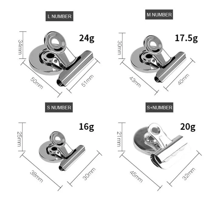 2023 Years New Products Large Metal Strong Magnet Magnetic Paper Holder Clip for Office